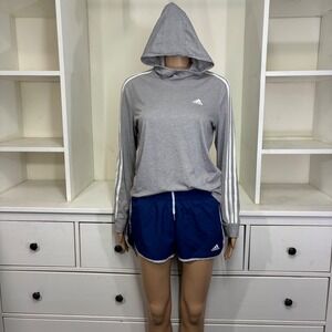 Adidas Bundle Womens lightweight Hoodie and Shorts  Climalite Primegreen Small